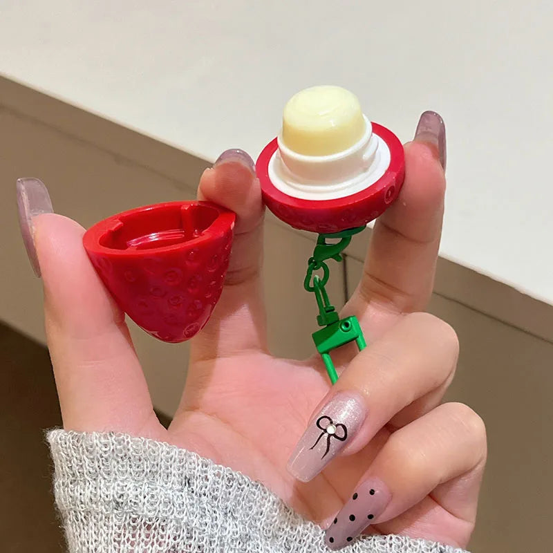 Peach & Strawberry Nut Moisturizing Lip Balm - Winter Defense Against Chapping & Cracking, Soothing Repair and Fine Line Reducti