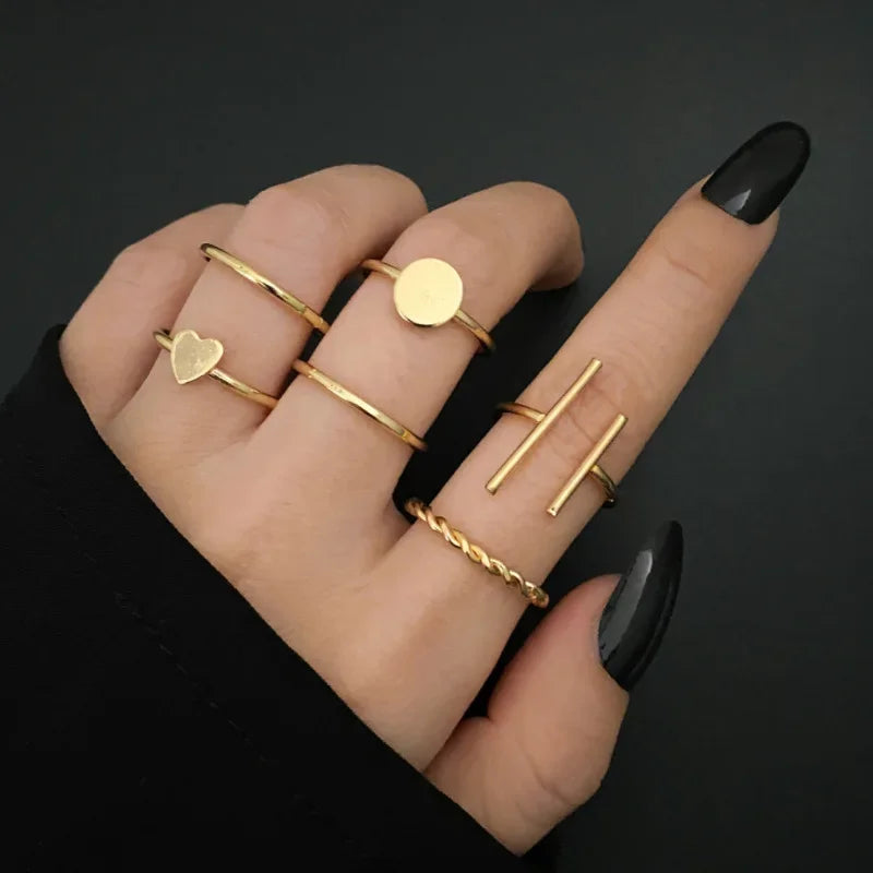 7pcs Jewelry Rings Set