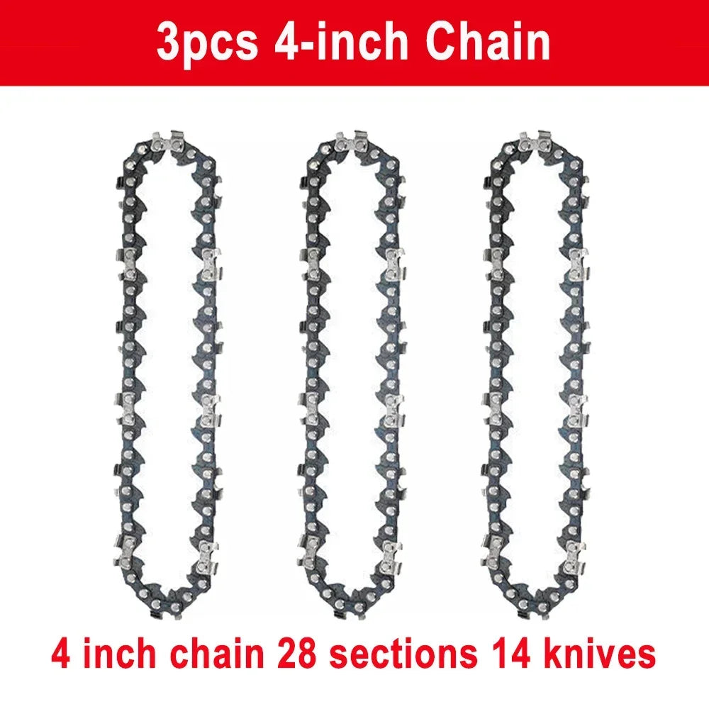 4  6 8 Inch Mini Steel Chainsaw Chains 1/4 Electric Chainsaws Accessory Chains Replacement Mini Electric Chainsaw Chain Saw