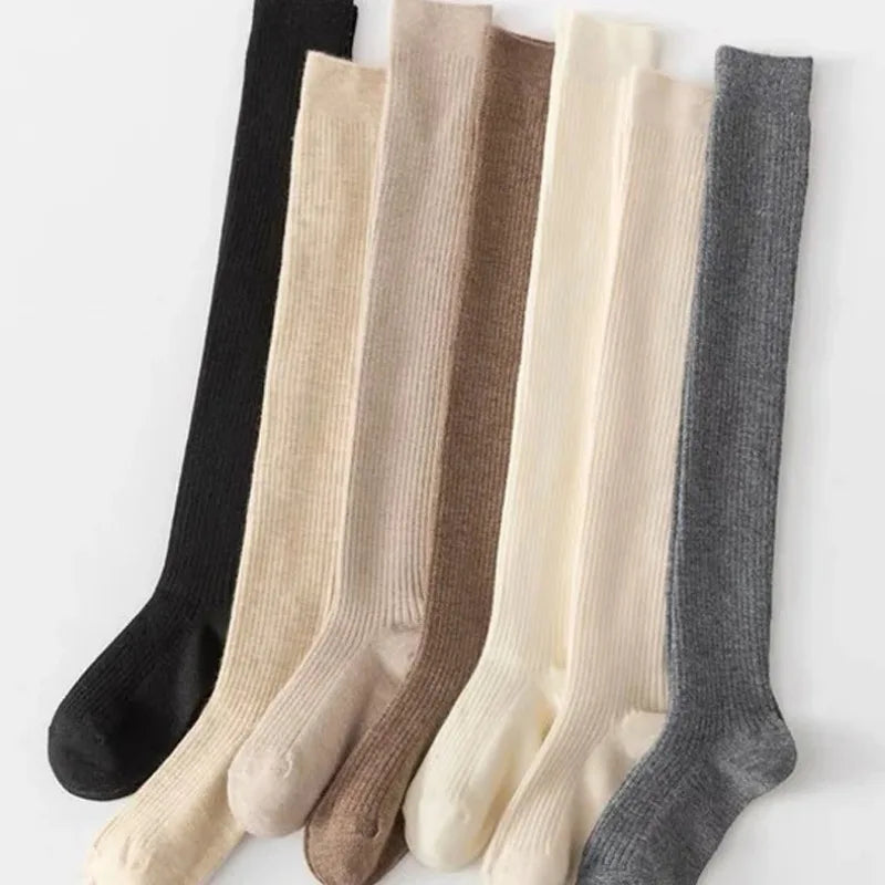 1/2pairs Casual Knitted Long Socks