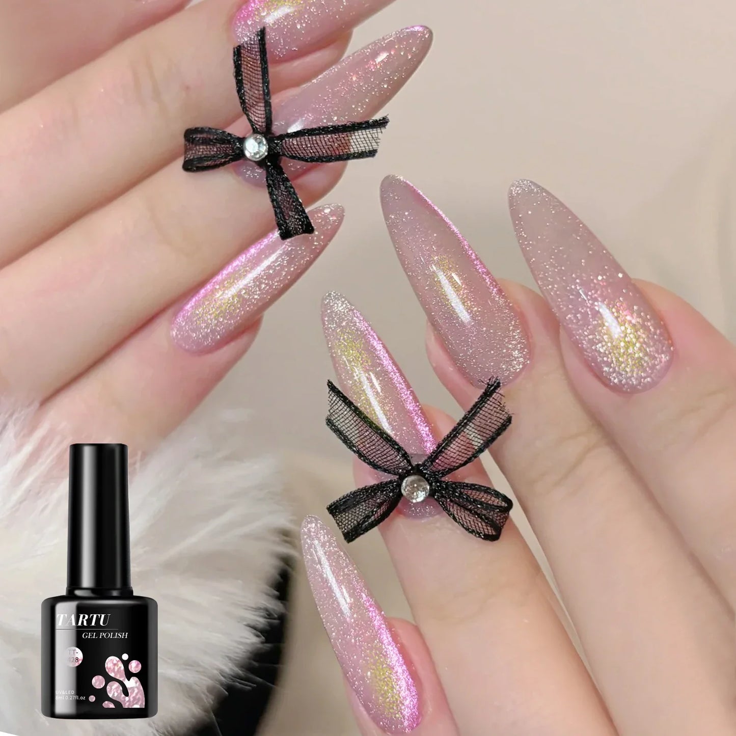 8ML Magnetic Cat Eye Gel Nail Polish Crystal Glassy Romantic Soak Off UV LED Gel Moonlight for Holiday DIY Art Party Birthday