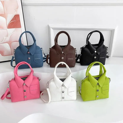 PU Square Compact Shoulder and Crossbody Bags Zipper Unique Design High Quality Hand Bags
