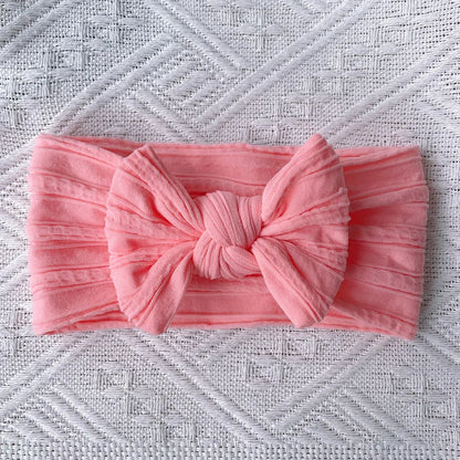 1Pcs Newborn Baby Headband For Girls Elastic Knit Children Turban Baby Bows Soft Nylon Kids Head-wear Hair Accessories 18 Colors