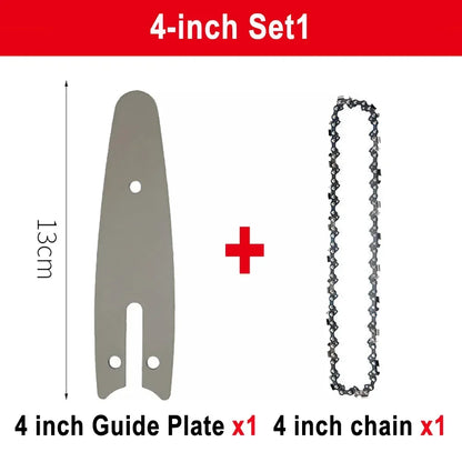4  6 8 Inch Mini Steel Chainsaw Chains 1/4 Electric Chainsaws Accessory Chains Replacement Mini Electric Chainsaw Chain Saw