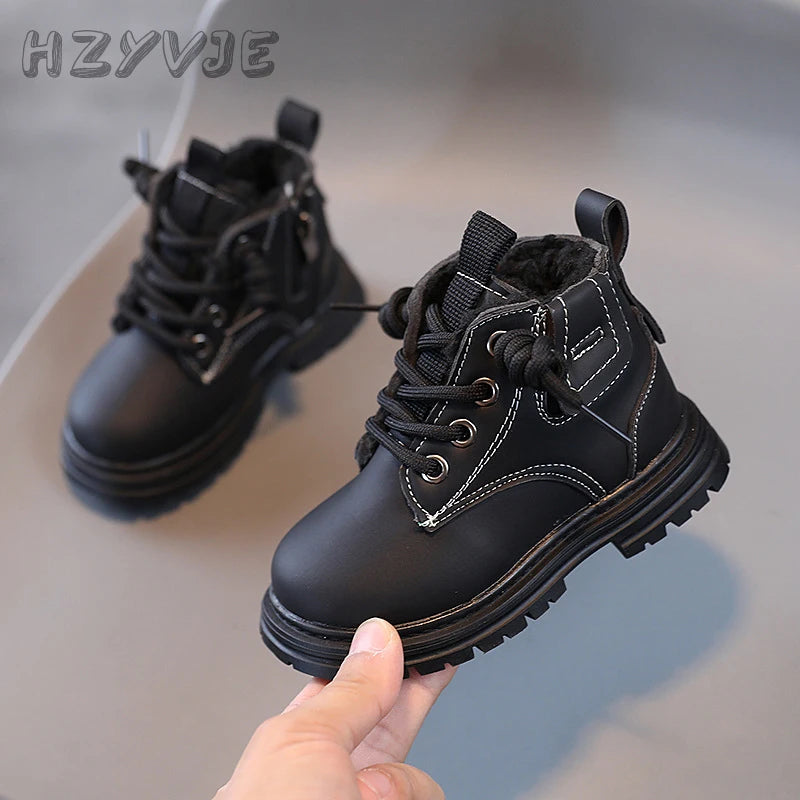 New Children's Fashion Boots Winter Thickened Boys Girls' Anti Slip