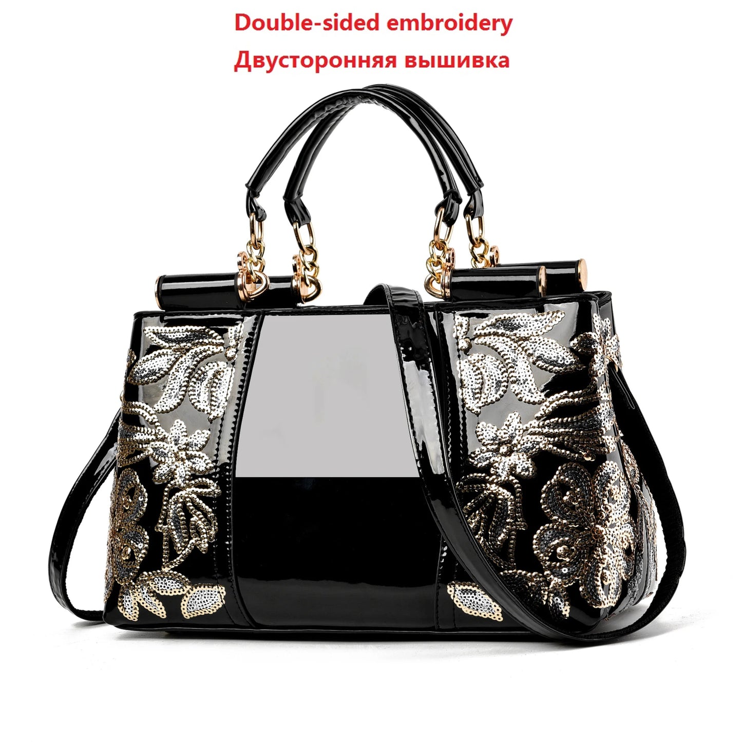 New Patent Leather Shiny Women Bag Fashion Luxury Design Atmospheric Handbag