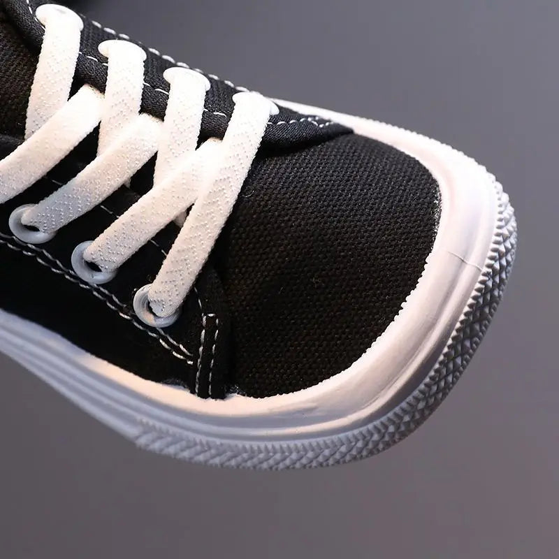 Children Sport Canvas Shoes Lace-up Girls Flat Boys Casual Shoes