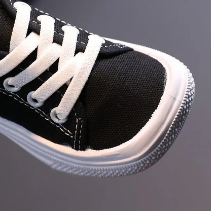 Children Sport Canvas Shoes Lace-up Girls Flat Boys Casual Shoes