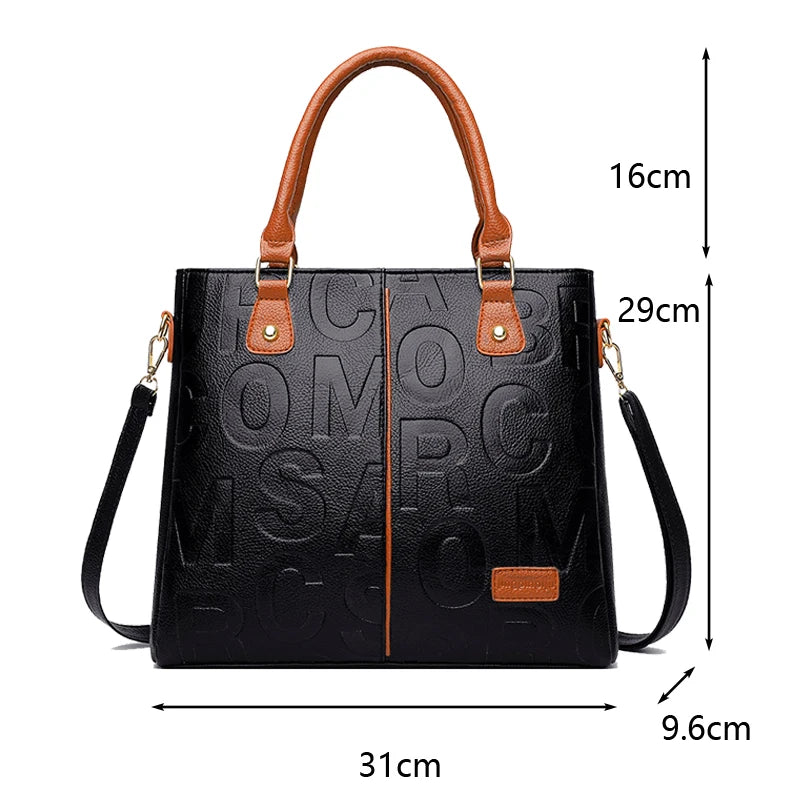 PU Leather Casual Crossbody Bags for Women Ladies Luxury Designer Tote Handbag