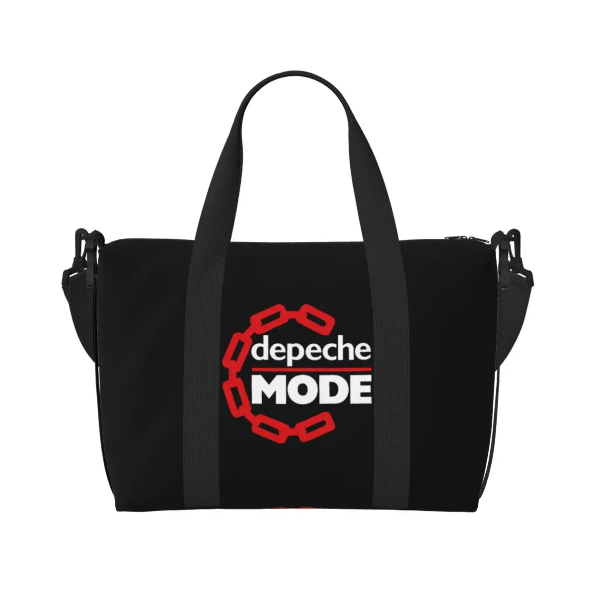 Custom Depeche Cool Mode Tote Bag Women Big Capacity DM Gym Beach Travel Bags