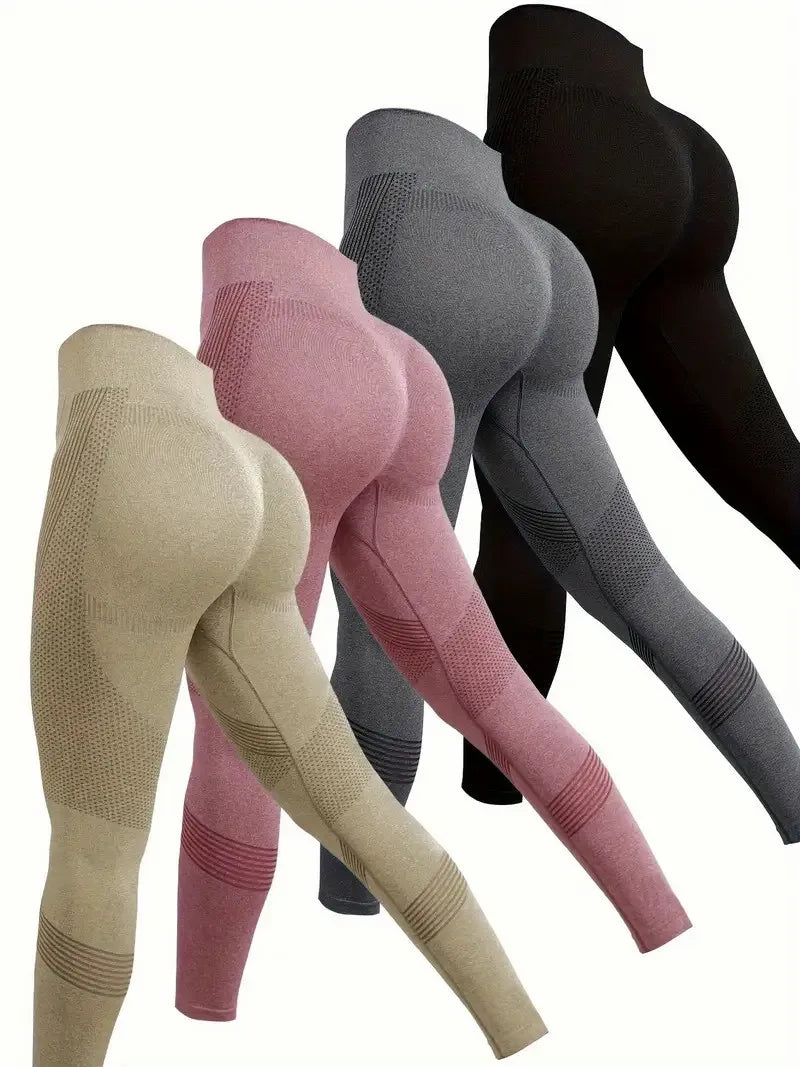 High Waisted Seamless Stretch Athletic Yoga Pants Leggings