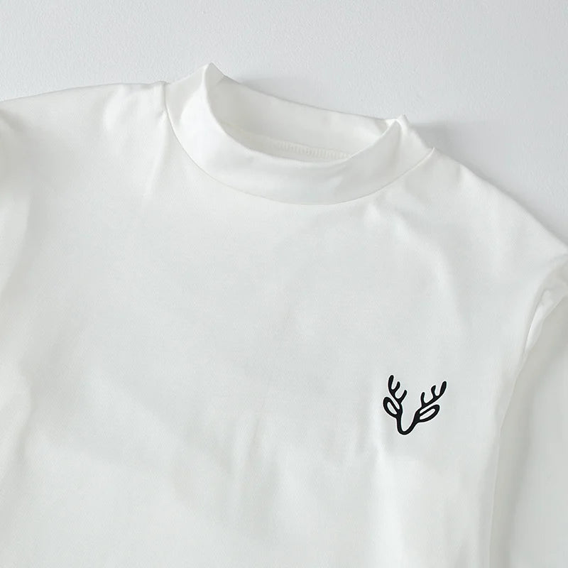 1/2 Pack Men's Fall/Winter Turtleneck Backcoat Solid Color Simple Warm Long Sleeve Shirt Teenagers' School Uniforms with Sanded