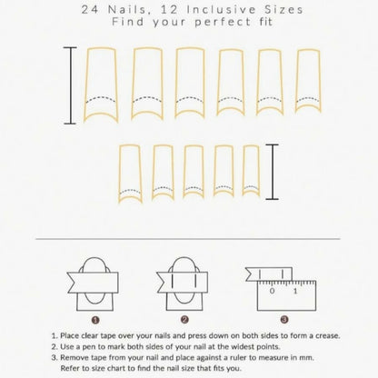 24pcs Square Acrylic Nails Short Y2K French Nail Tips  Press on Fake Nails Set Sparkling Handmade Colorful Girl's Gift