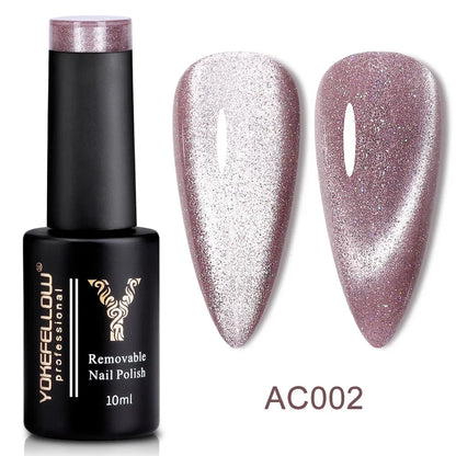 YOKEFELLOW 2025 New Dreamland Cat Eye Gel Nail Polish 10ml Dual Gloss Dreamland Color Soak Off Cat Magnetic UV Gel Varnish DIY