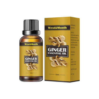 Natural Ginger Oil Lymphatic Drainage Therapy Full Body S-limming Thin Leg Remove Cellulite Sculpting Weight Loss Massage Oil