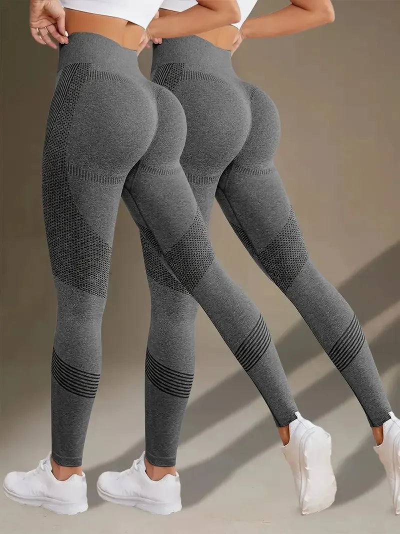 High Waisted Seamless Stretch Athletic Yoga Pants Leggings