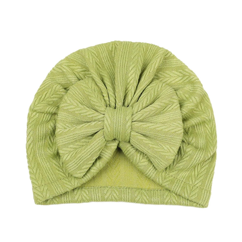 Toddlers Infant Baby Boys Girls Turban Warm Hats  Soft Elastic Big Bow Knotted Headwrap Newborn Hospital Caps