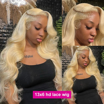 613 Hd Lace Frontal Wig 13x6 Blonde Body Wave Human Hair Wigs