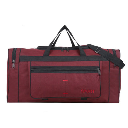 Large Capacity Folding Duffle Bag Travel Clothes Storage Bags Zipper Oxford Weekend Bag Thin Portable Moving Luggage Hand Bag