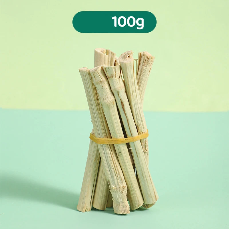 100g Rabbit Chew Sticks Natural Apple Tree Branch Molars Sweet Bamboo Sticks Teeth Clean Bite Toys for Guinea Pigs Hamster
