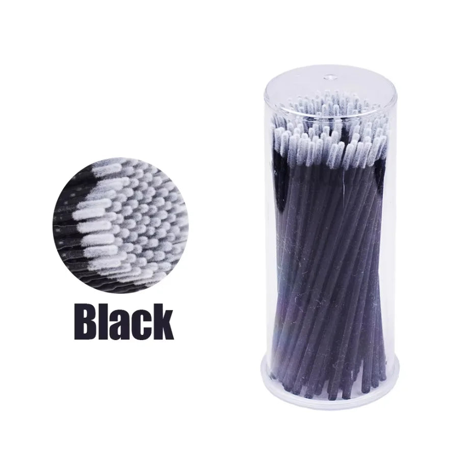 100 Pcs Disposable Handle Microbrush Mascara Wands Micro Brush Applicator Lashes Brushes Eyelash Extension Makeup Tools