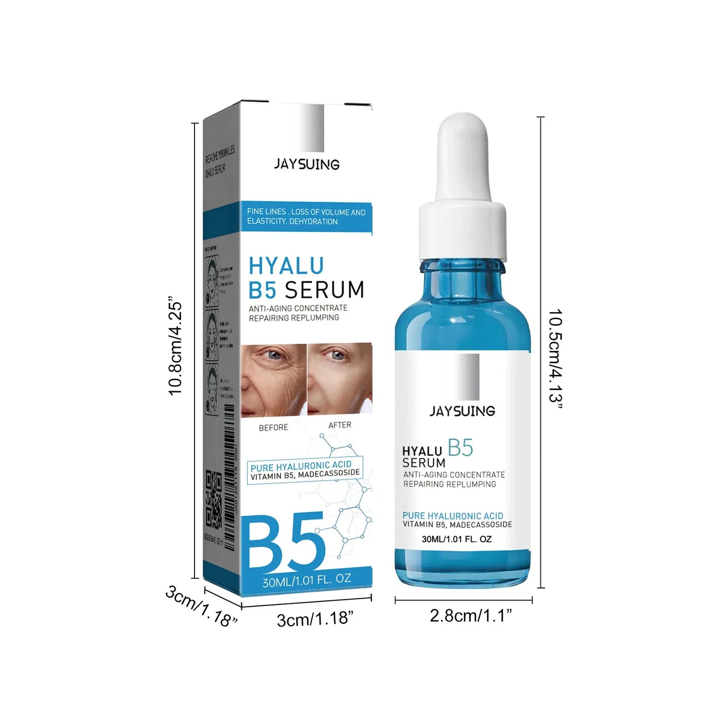 Hyaluronic Facial Serum Moisturizing Smooth Wrinkles Shrink Pores Face Lift Tightening Fade Fine Lines Nourishing Face Care New