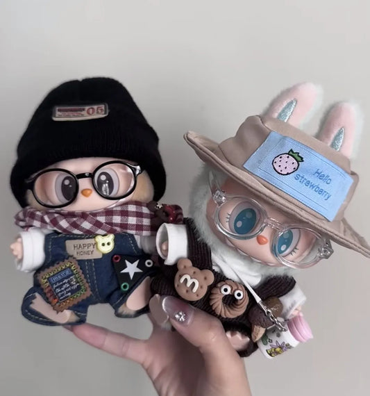 【Labubu Glasses】1pc*6.5cm Multiple Colors Glasses For Cotton Doll Accessories Labubu Accessories