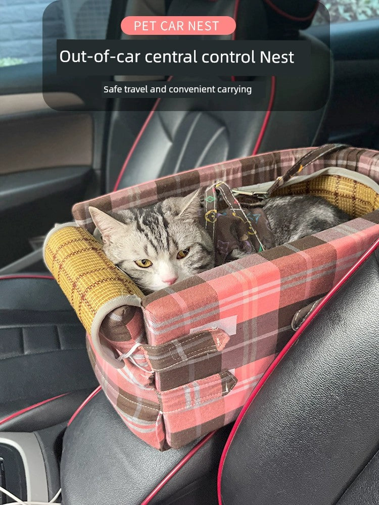 Car Pet Bed Cathouse Doghouse Central Control Nest Small Size Dogs Car Dog Safety Car Seat Cat Sitting Car Mats