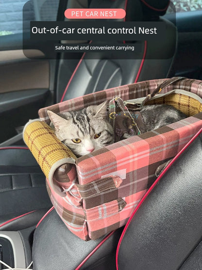 Car Pet Bed Cathouse Doghouse Central Control Nest Small Size Dogs Car Dog Safety Car Seat Cat Sitting Car Mats