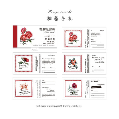 Plant Tearable Decoration Retro Artsy Record Book