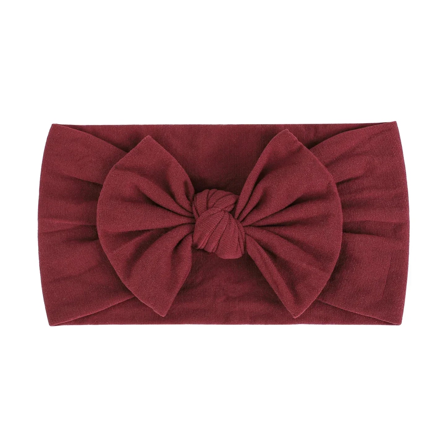 1Pc Simple Solid Color Broadside Bowknot Headband for Baby Girl Elastic Hair Band Basic Turban Headwear Infant Hair Accessories