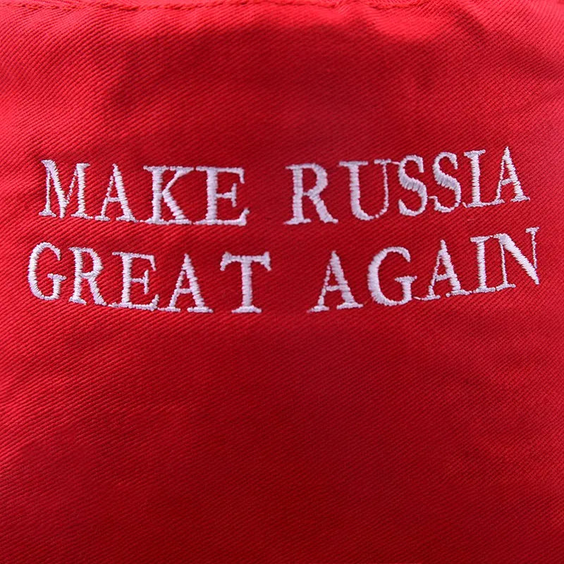 Make Russia Great Again Letter Embroidery Men Shade Baseball Cap Red Adjustable Flat Top Women Fisherman'S Hat Dad Cap