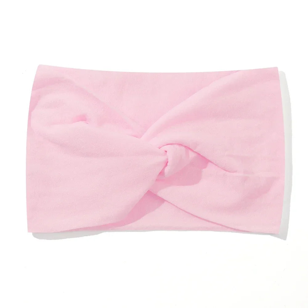 1Pc Soft Nylon Headscarf Astique Suitable for Newborn Baby Girl Flower Headband Elastic Hairband Turban Toddler Hair Accessories