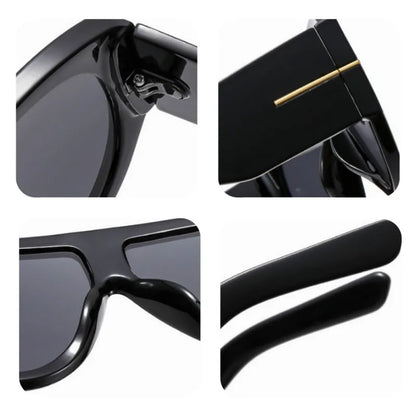 Retro Pilot Luxury Brand Sunglasses Green Leopard Frame Female