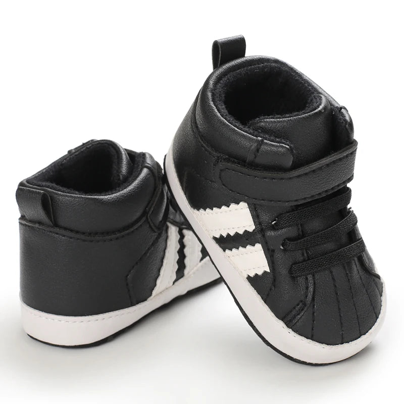 Black Fashion Casual Shoes Newborn Boys And Girls Non Slip First Walkers