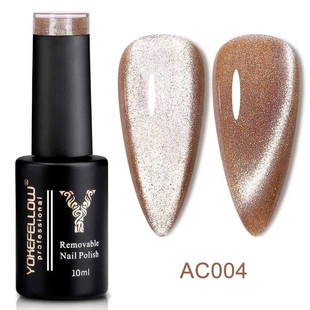 YOKEFELLOW 2025 New Dreamland Cat Eye Gel Nail Polish 10ml Dual Gloss Dreamland Color Soak Off Cat Magnetic UV Gel Varnish DIY