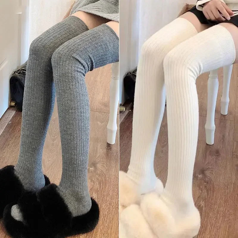 1/2pairs Casual Knitted Long Socks