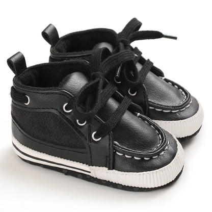 Black Fashion Casual Shoes Newborn Boys And Girls Non Slip First Walkers