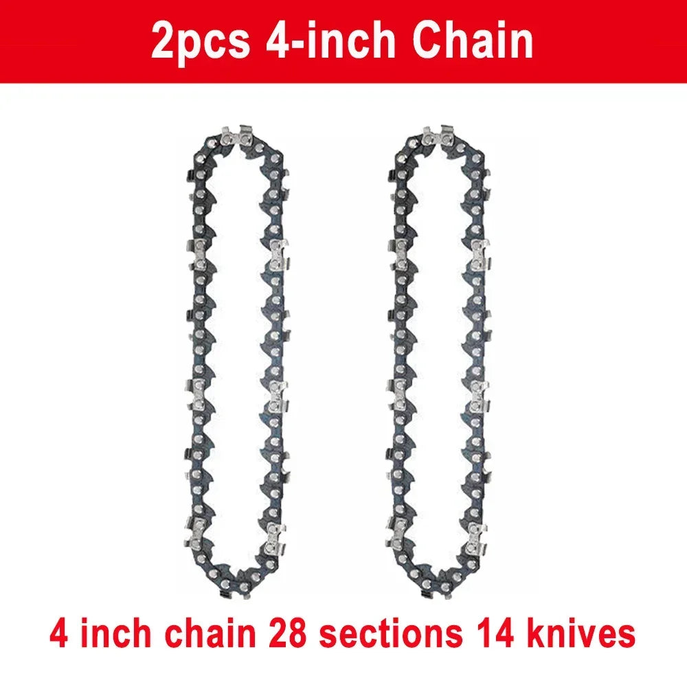 4  6 8 Inch Mini Steel Chainsaw Chains 1/4 Electric Chainsaws Accessory Chains Replacement Mini Electric Chainsaw Chain Saw