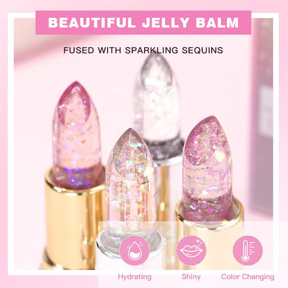 Jelly Lipstick Color Change With Temperature Lip Gloss Long Lasting Moisturizing Lip Balm Glitter Lipstick Cosmetics