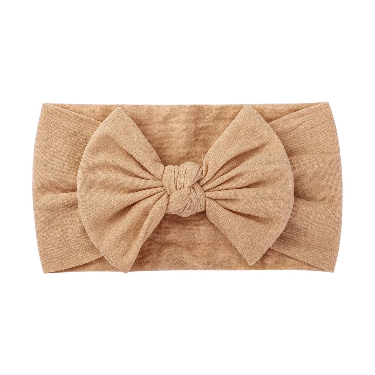 1Pc Simple Solid Color Broadside Bowknot Headband for Baby Girl Elastic Hair Band Basic Turban Headwear Infant Hair Accessories