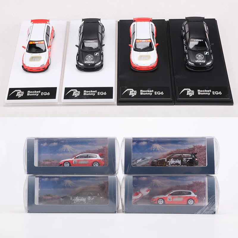 Fuji 1:64 Rocket Bunny Civic EG6 Wide-body Alloy Model Car