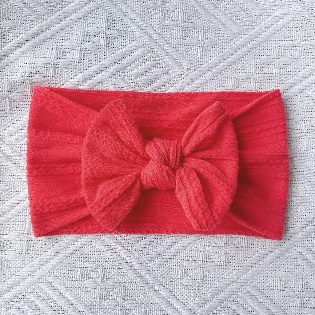 1Pcs Newborn Baby Headband For Girls Elastic Knit Children Turban Baby Bows Soft Nylon Kids Head-wear Hair Accessories 18 Colors