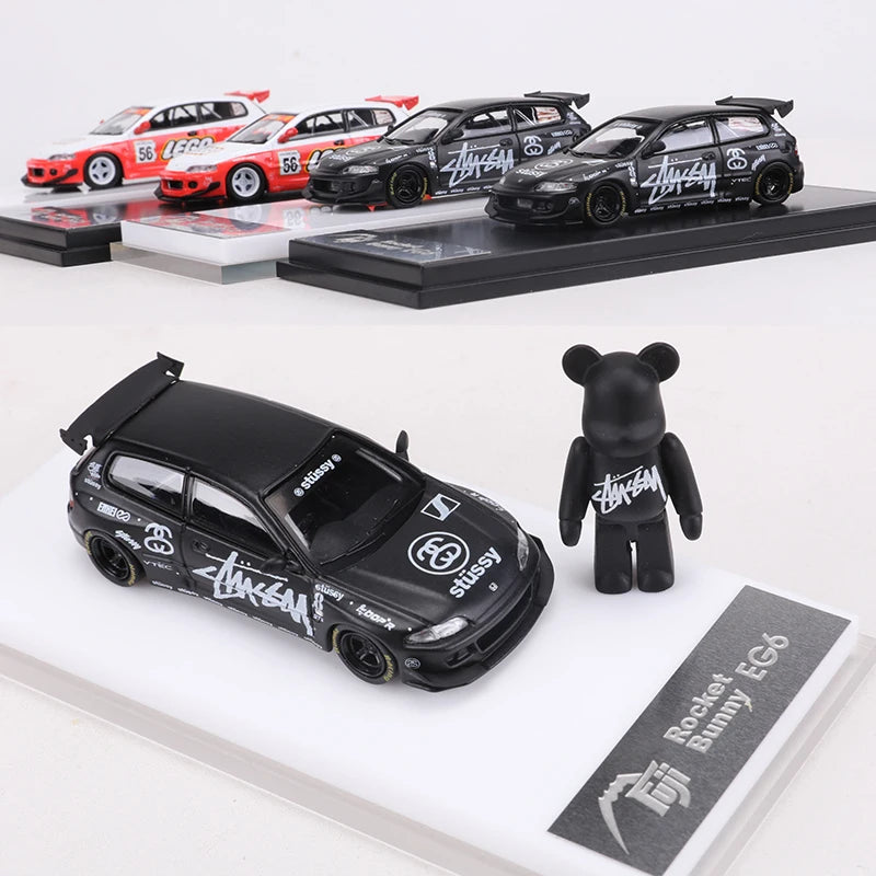 Fuji 1:64 Rocket Bunny Civic EG6 Wide-body Alloy Model Car