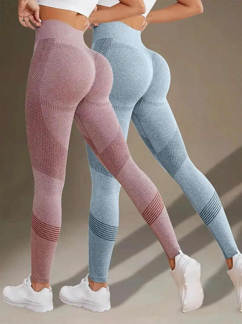 High Waisted Seamless Stretch Athletic Yoga Pants Leggings