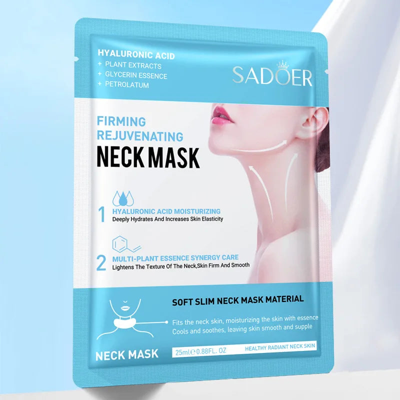 SADOER Hyaluronic Acid Neck Mask Collagen Firming Neck Masks Nourishing Brightening Beauty Moisturizing Necks Skin Care