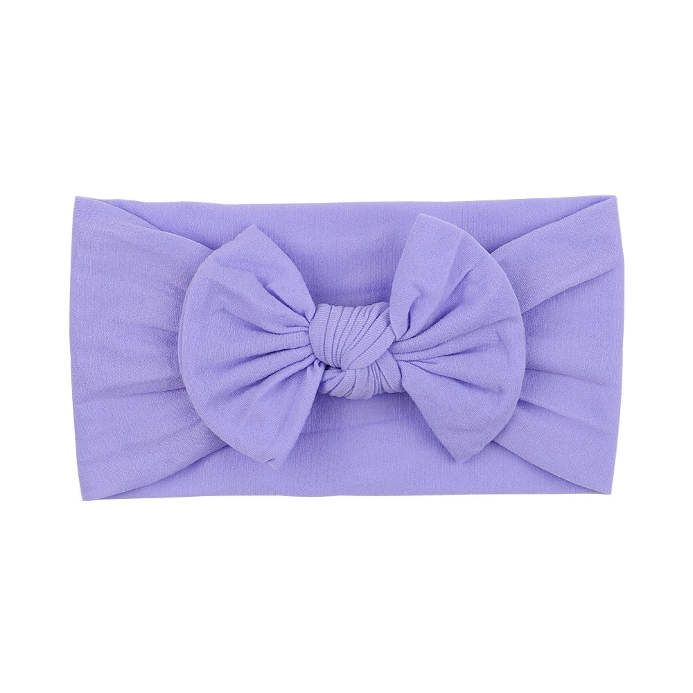 Candy Colors Baby Bowknot Hairband Broadside Headband Kids Girls Boutique Elastic Protect Turban Headwear Kids Hair Accessories