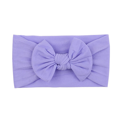 Candy Colors Baby Bowknot Hairband Broadside Headband Kids Girls Boutique Elastic Protect Turban Headwear Kids Hair Accessories