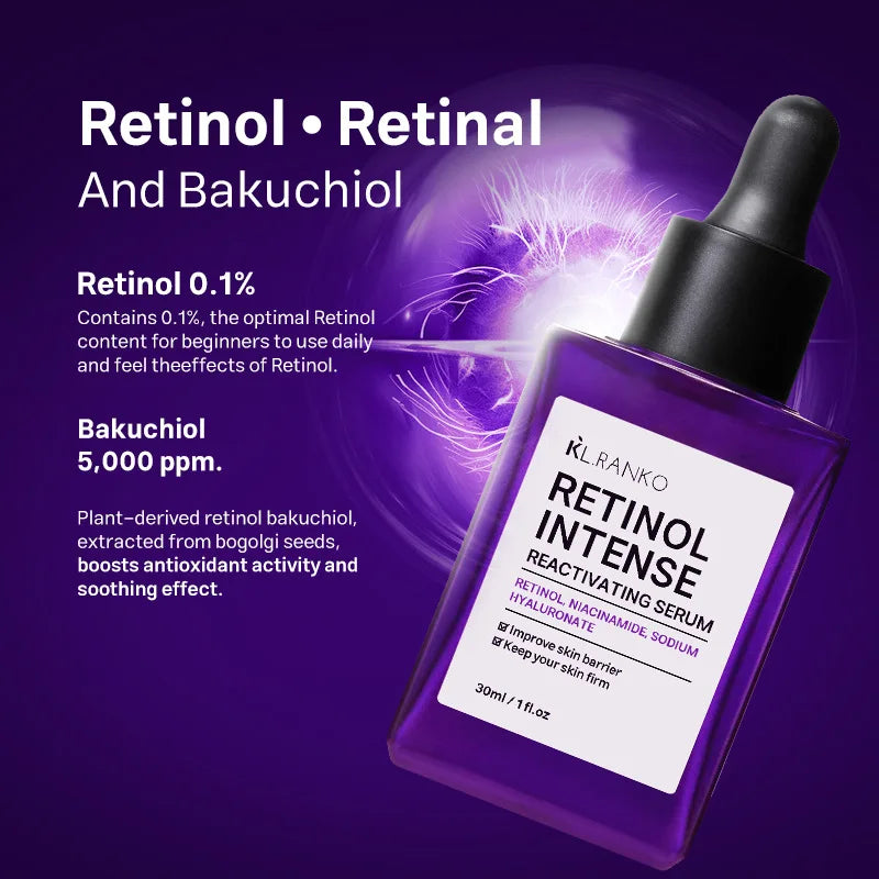 Retinol Anti-Wrinkle Essence Pure Hyaluronic Acid Facial Serum Anti Wrinkle Aging Face Lift Tightening Reduce Eye Finelines New
