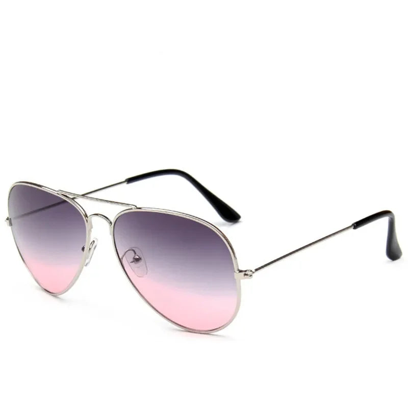 LeonLion Double Colors Gradient Sunglasses Women Alloy Mirror Glasses Lady Retro Metal Glasses Lunette De Soleil Femme